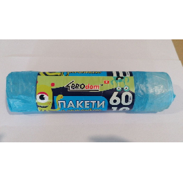Пакети для смiття'ProDom'60л/10(40шт)С ЗАТЯЖКОЮ