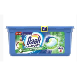 Капсулы д/прання Dash  Anti -odore (27шт)УП Италия