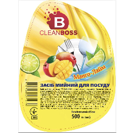 ' CLEAN BOSS' Миючий засiб д/посуду 'Манго-Лайм'0,