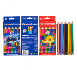 Карандаш 12 цветов  эластичные с резинкой CR777L