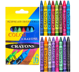 Карандаши'CRAYONS'16шт цветные  воск. 2016А