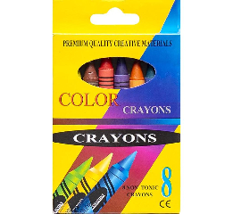 Карандаши'CRAYONS'8шт цветные  воск. 2008А