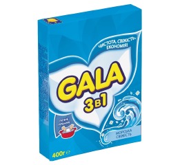 Стиральный порошок Gala 3в1 Морская свежесть 400 г. для ручной стирки Стиральный порошок Gala 3в1 Морская свежесть 400 г. для ручной стирки
