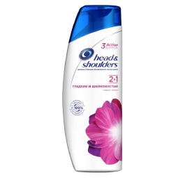 Шампунь и бальзам-ополаскиватель против перхоти Head & Shoulders Гладкие и шелковистые 2 в 1 200 мл.