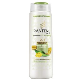 Шампунь для волос и бальзам-ополаскиватель Pantene Слияние с природой Укрепление и Блеск 250 мл.