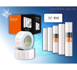 Ценник Tukzar, белый, 12,0x21,4 мм., 400А Ценник Tukzar, белый, 12,0x21,4 мм., 400А