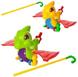 Игрушка-каталка на палке, дракончик, 2 цвета, 46 см. 0360-5