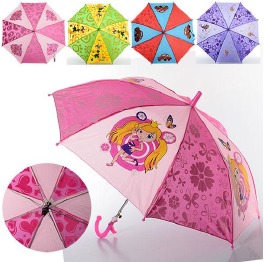 Зонтик детский 0206-1 длина49см,трость61,5см,диам.