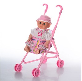 Пупс с коляской, 30 см. 510А