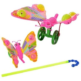 Игрушка-каталка на палке, бабочка, 2 цвета 865-20
