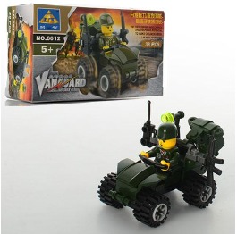 Конструктор KAZI 6612 военная машина, фигурка, 38д