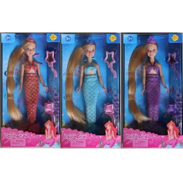 Кукла DEFA русалка 3вида8236