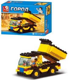 Конструктор SLUBAN 9500, самосвал, фигурка, 93дет