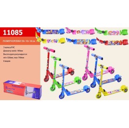 Самокат 11085 железн., 3 колеса PVC, колёса 100мм