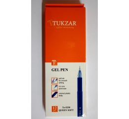 Ручка гелевая синяя QUEEN SOFT  (12 шт) УП